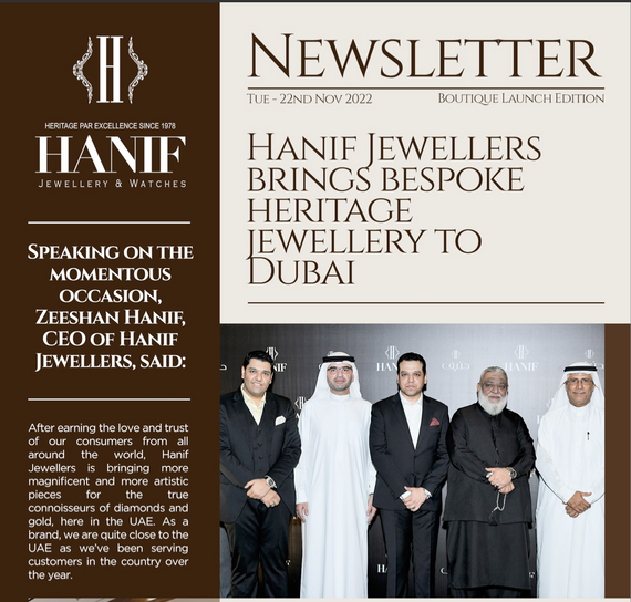 Hanif Jewellers and Watches brings Bespoke Heritage Jewellery to Dubai